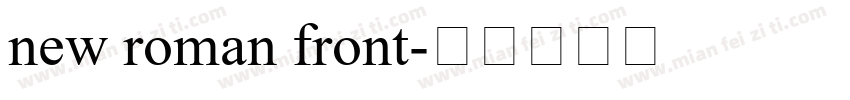 new roman front字体转换